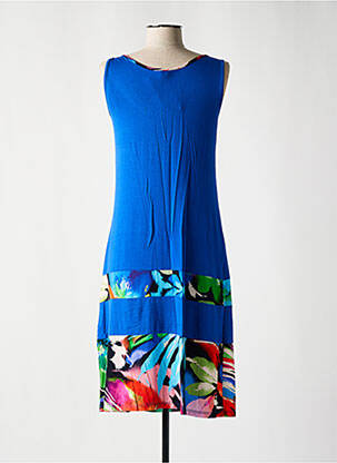 Chemise de nuit stretch bleu VANIA femme