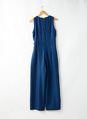 Combi-pantalon col cache-coeur sans manche bleu DINA & DESS femme