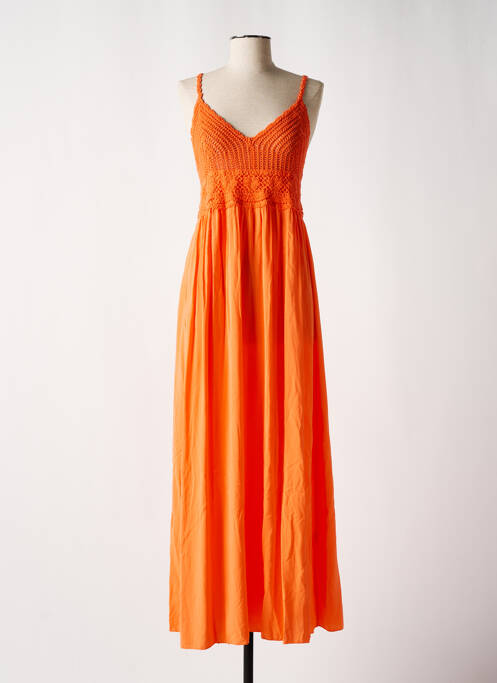 Robe longue orange CULTURE SUD pour femme