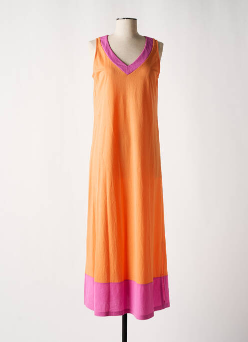 Robe longue orange SENORETTA pour femme