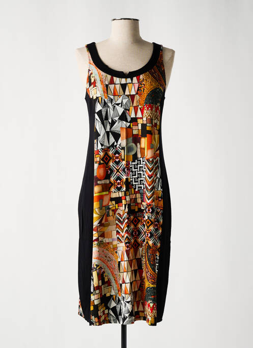 Robe mi-longue orange BARANDI pour femme