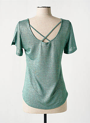 T-shirt stretch manches courtes vert MOLLY BRACKEN femme