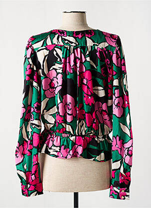 Blouse imprimé fleurs manches longues rose MORGAN femme