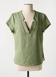 Blouse manches courtes manches courtes vert DIVA & DESS femme