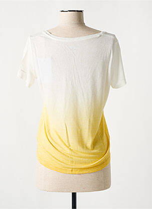 T-shirt col v manches courtes jaune LES P'TITES BOMBES femme