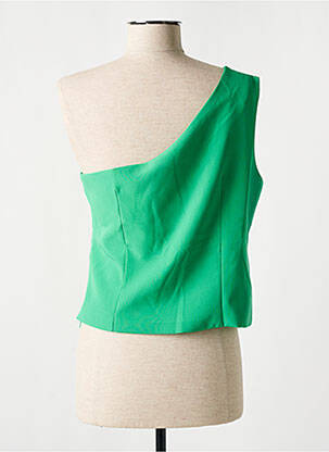 Top tissage crêpe sans manche vert DIVA & DESS femme