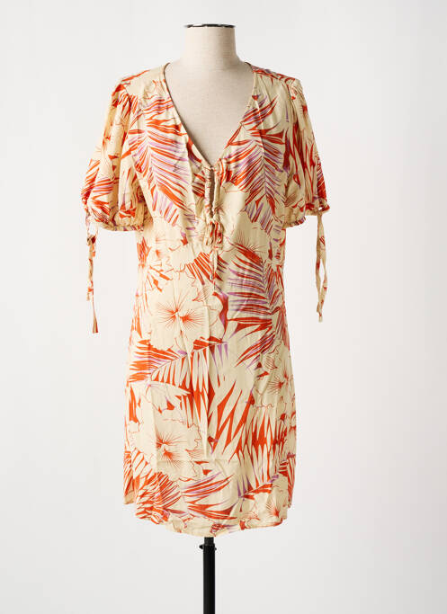 Robe courte manches courtes manches courtes orange LES P'TITES BOMBES femme