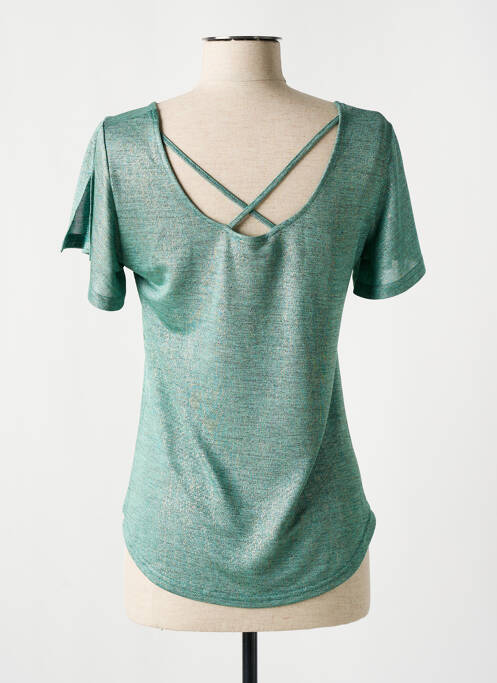 T-shirt stretch manches courtes vert MOLLY BRACKEN femme