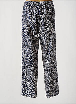 Pantalon droit tissage popeline taille haute bleu DIVA & DESS femme