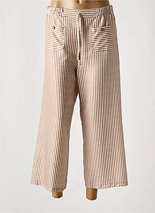 Pantalon 7/8 taille haute taille haute marron DIVA & DESS femme