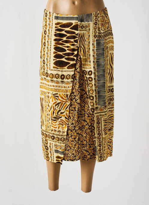 Jupe mi-longue jaune PAUL BRIAL pour femme