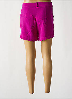 Short fermeture zippée sous rabat boutonné violet MOLLY BRACKEN femme