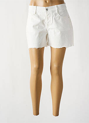 Short fermeture zippée sous rabat boutonné taille normale blanc LPB femme