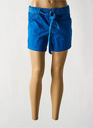 Short fermeture zippée sous rabat boutonné bleu WAXX femme