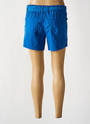 Short fermeture zippée sous rabat boutonné bleu WAXX femme