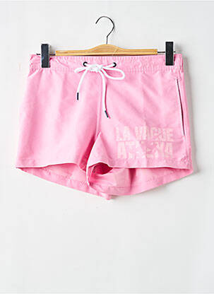 Short de bain effet matière satinée rose ATHENA homme