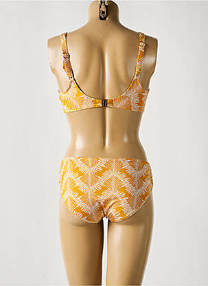 Maillot de bain 2 pièces stretch haut soutien-gorge emboitant jaune ROSA FAIA femme