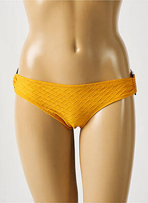 Bas de maillot de bain effet matière satinée culotte jaune WATERCULT femme