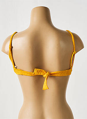 Haut de maillot de bain stretch haut soutien-gorge avec mousse de rembourrage amovible jaune WATERCULT femme