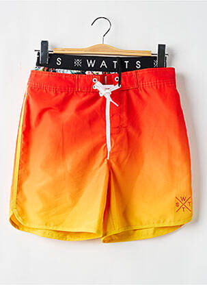 Short de bain orange WATTS pour homme