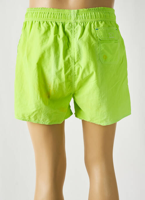 Short de bain effet matière satinée vert LONGBOARD homme