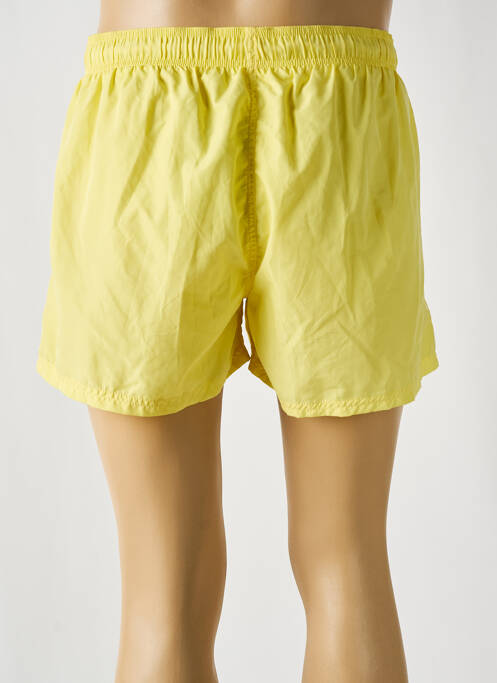 Short de bain effet matière satinée jaune LONGBOARD homme