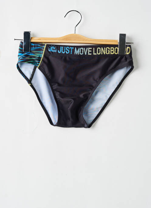 Slip de bain noir LONGBOARD pour homme