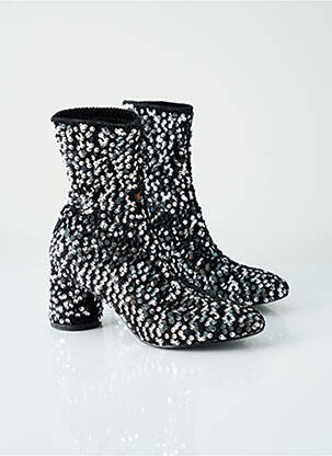 Bottines/boots tissage satiné talon de 4 à 6cm noir & OTHER STORIES femme