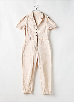 Combi-pantalon fermeture boutonnée sur le devant manches courtes beige BODEN femme