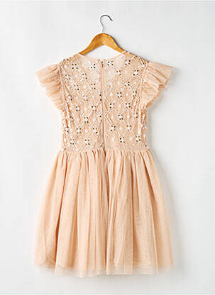 Robe courte fermeture zippée au dos manches courtes beige ASOS femme