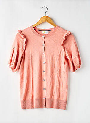 Gilet manches courtes resserrée sur le bas orange BODEN femme