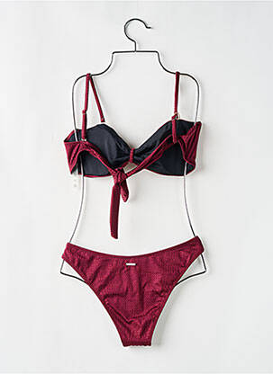 Maillot de bain 2 pièces stretch haut bandeau violet BERLOOK femme