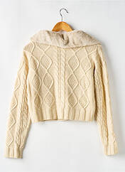Gilet manches longues beige WEDNESDAY'S GIRL pour femme seconde vue