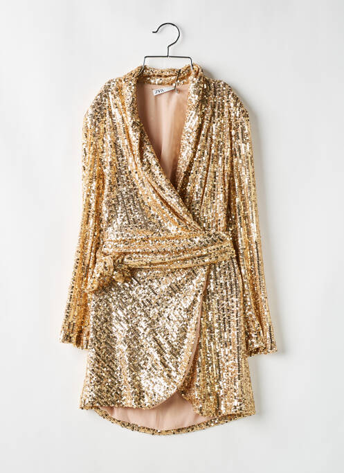 Robe courte or ZARA pour femme