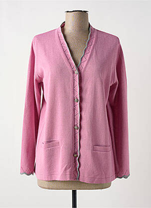 Gilet manches longues stretch rose ELEANE femme