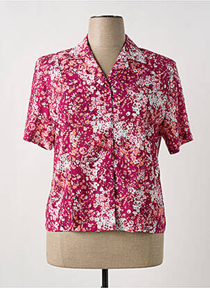 Chemisier manches courtes manches courtes rouge VALMODE femme