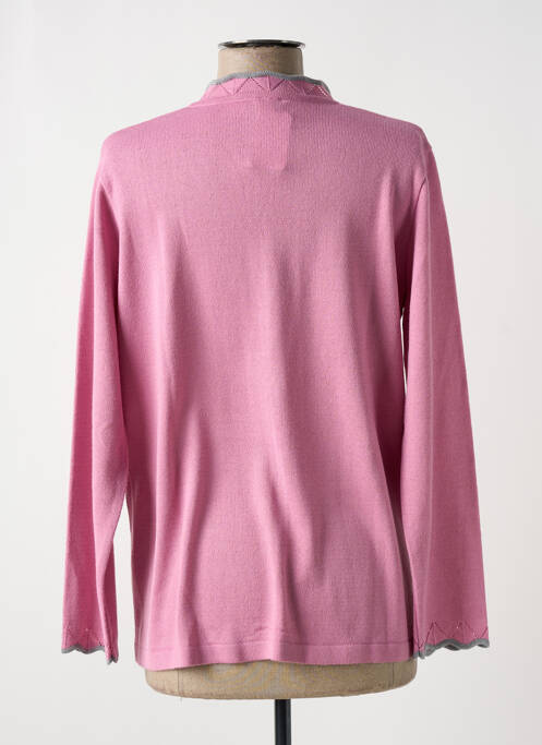 Gilet manches longues rose ELEANE pour femme