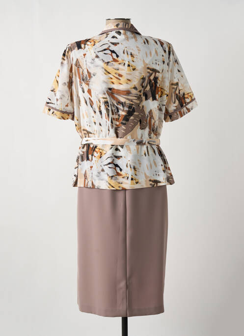 Ensemble robe marron FRANCE RIVOIRE pour femme