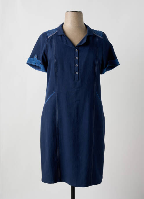 Robe mi-longue bleu GUY DUBOUIS pour femme