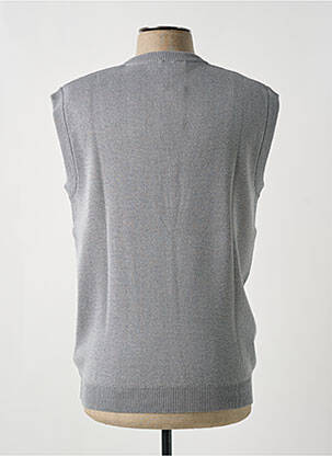 Pull col v sans manche gris PAUL RHODAMEL homme