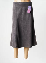 Jupe mi-longue coupe évasée gris PLURIELLES femme