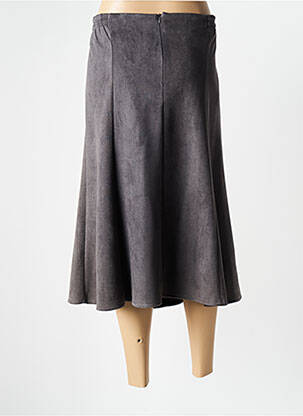 Jupe mi-longue coupe évasée gris PLURIELLES femme