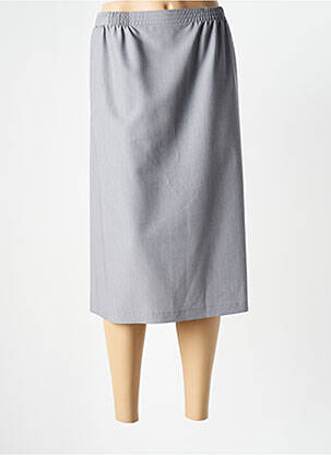 Jupe mi-longue coupe droite gris GRIFFON femme