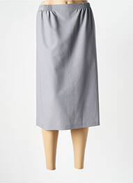 Jupe mi-longue coupe droite gris GRIFFON femme