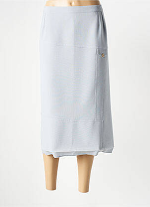 Jupe mi-longue coupe droite gris GEVANA femme