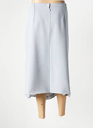 Jupe mi-longue coupe droite gris GEVANA femme