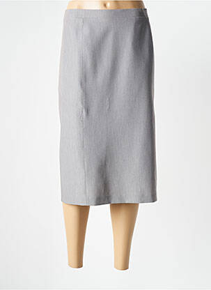 Jupe mi-longue coupe droite gris GRIFFON femme