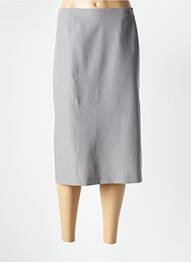 Jupe mi-longue coupe droite gris GRIFFON femme