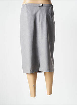 Jupe mi-longue coupe droite gris GRIFFON femme