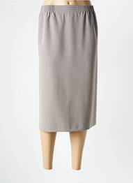 Jupe mi-longue coupe droite gris GRIFFON femme
